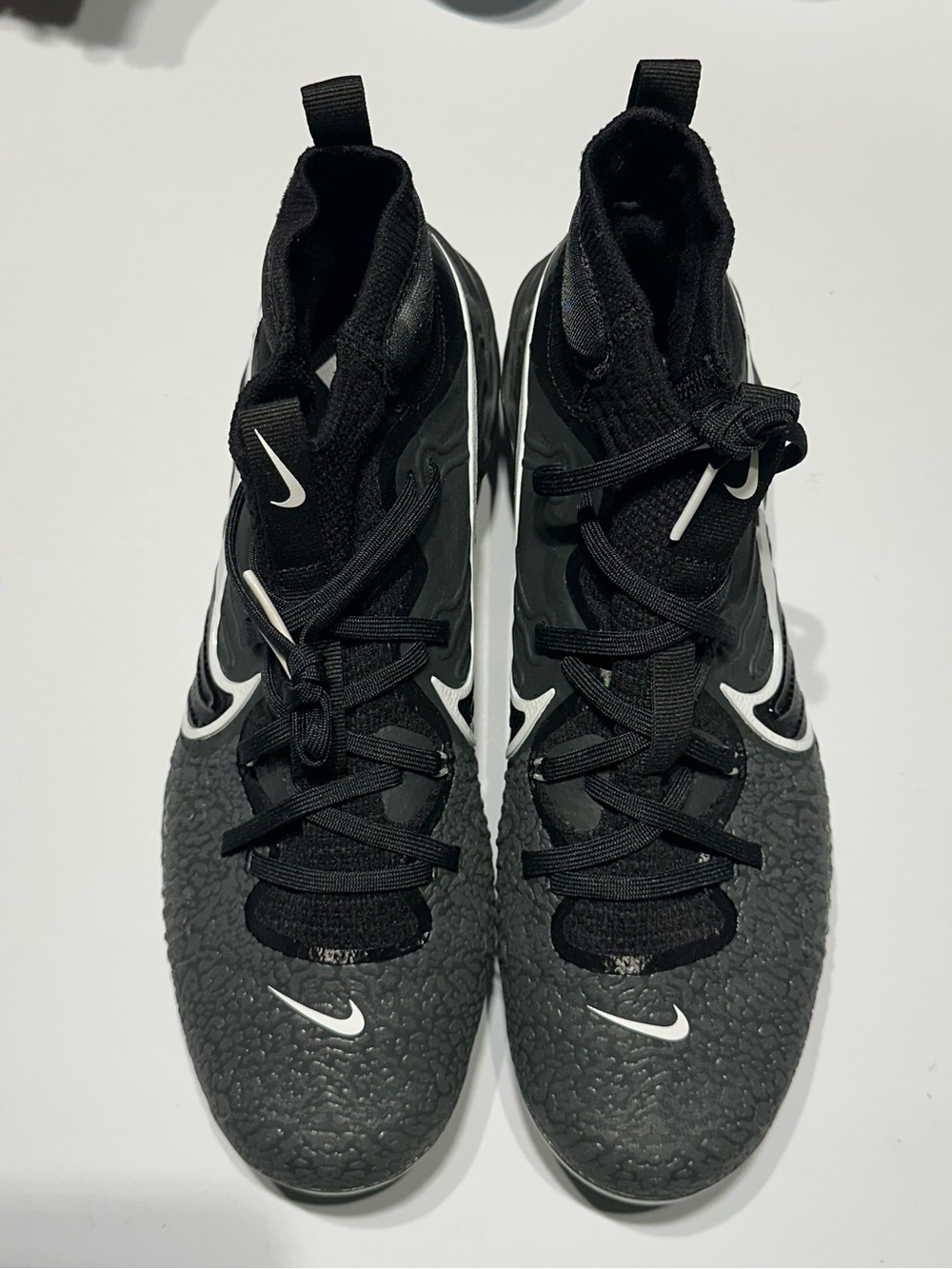 Nike Alpha Huarache NXT Metal Baseball Cleats Black Gray DJ6517-010 Men’s Size 9 - Picture 2 of 6